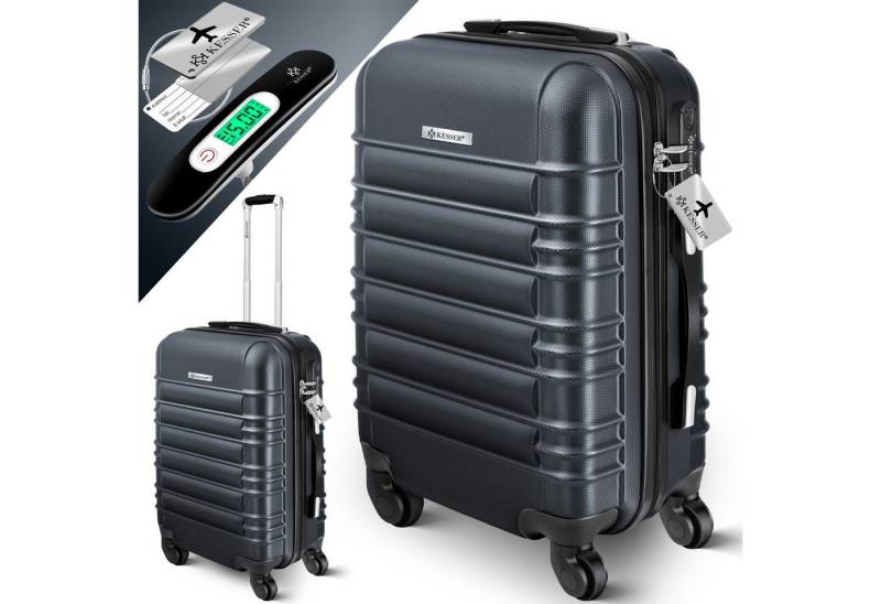 KESSER Kofferset, (1 tlg), Reisekoffer Hartschalen-Koffer Inkl. Kofferwaage + Gepäckanhänger von KESSER