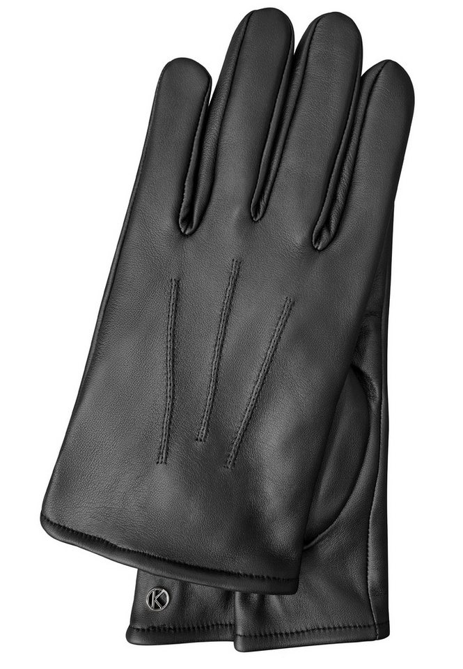 KESSLER Lederhandschuhe LIAM (Paar, 1-St., Handschuhe) Leather Working Group zertifiziertes Leder, REPREVE® Fleecefutter von KESSLER