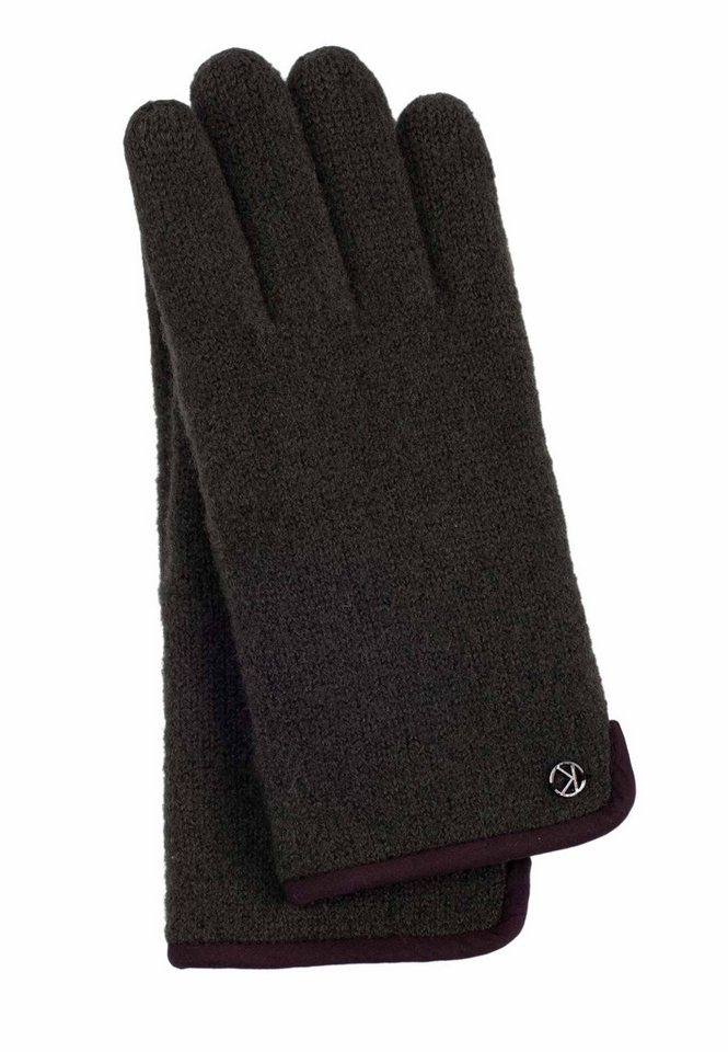 KESSLER Lederhandschuhe SASHA (Paar, 1-St., Handschuhe) Reine Wolle (Woolmark), Wind- und Wasserabweisend, Walkstrick von KESSLER