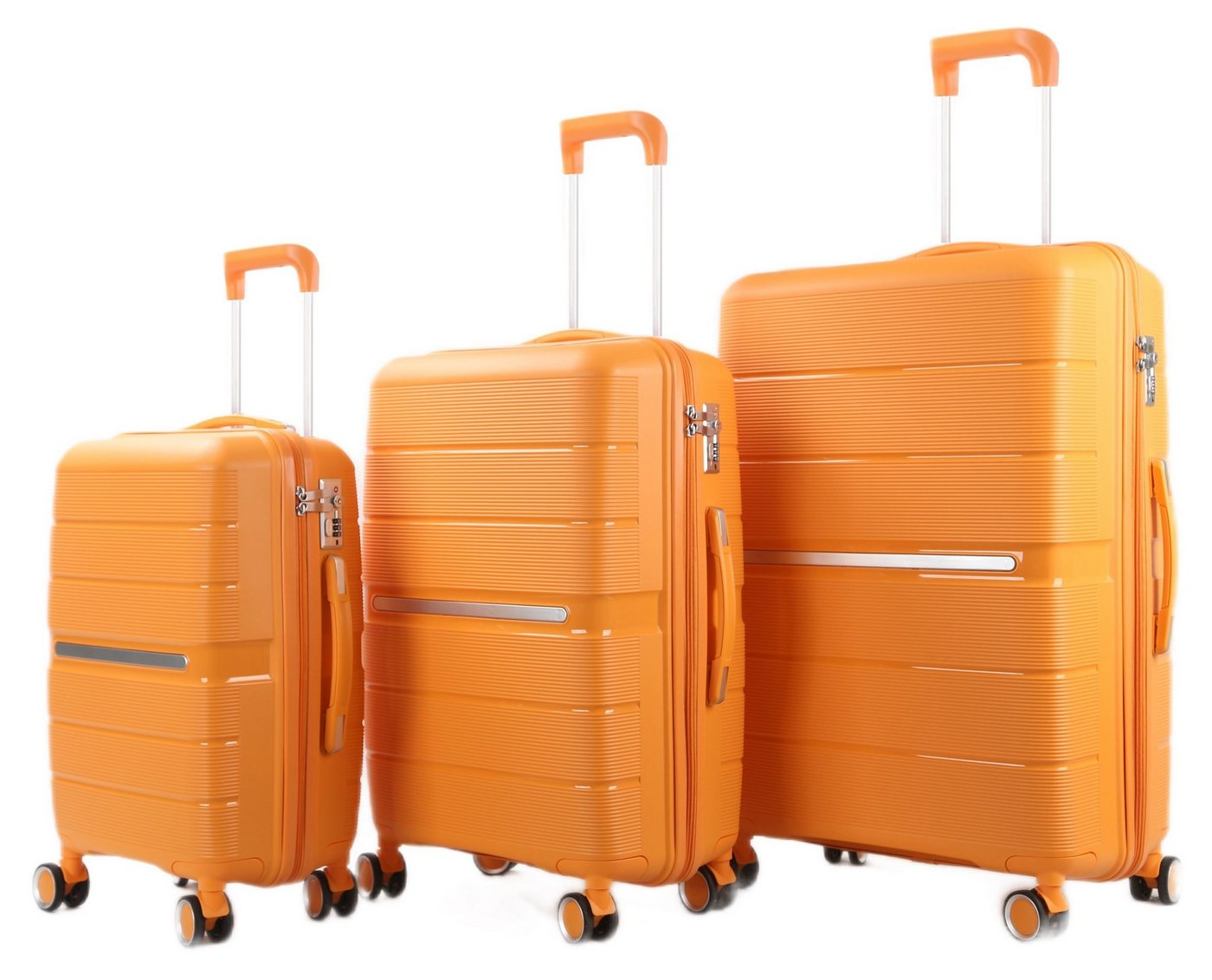 KESSMANN Hartschalen-Trolley ABS Hartschalen Koffer 3 teilig Set Kofferset Reisekoffer groß, 4 Rollen, Trolley Gepäckset Hartschalenkoffer Urlaubskoffer Handgepäck Organizer von KESSMANN