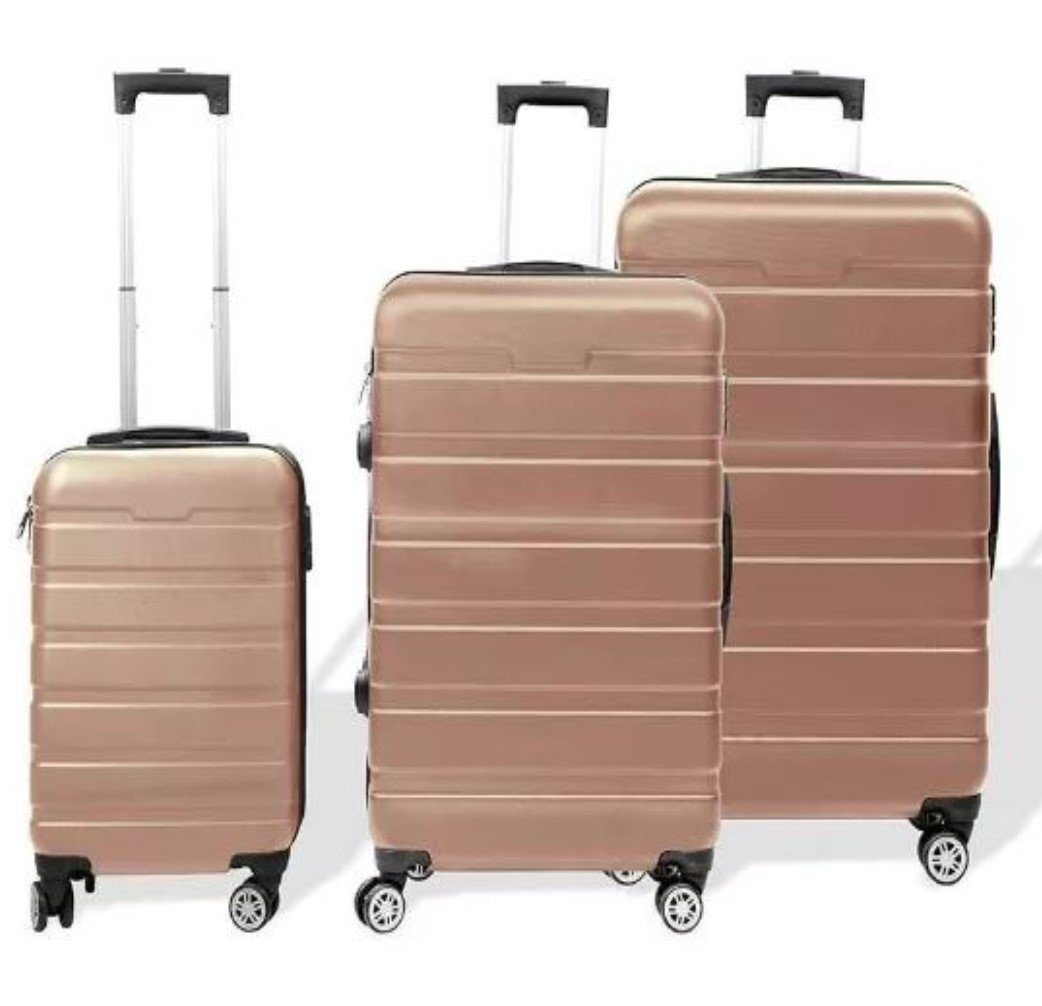 KESSMANN HOFFMANN Kofferset Hartschalen Koffer Stilvoll praktisch 3er Set Kofferset Reisekoffer, 4 Rollen, (Koffer-Set, 3 tlg., Leichtgewicht Rollkoffer 360° Rollen Reisen Urlaub Reisekoffer Set), Trolley Gepäckset Hartschalenkoffer Urlaubskoffer Handgepäck Organizer von KESSMANN HOFFMANN