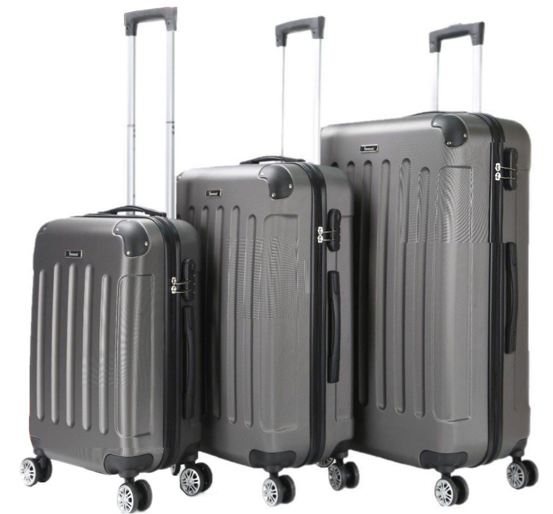 KESSMANN HOFFMANN Kofferset Hartschalenkoffer Set 3 Teilig Kofferset L XL XXL mittel groß Koffer, 4 Rollen, (Koffer-Set, 3 tlg., Leichtgewicht Rollkoffer mit 360° Rollen Reisen Urlaub Reisekoffer Set), Trolley Gepäckset Hartschalenkoffer Urlaubskoffer Handgepäck Organizer von KESSMANN HOFFMANN