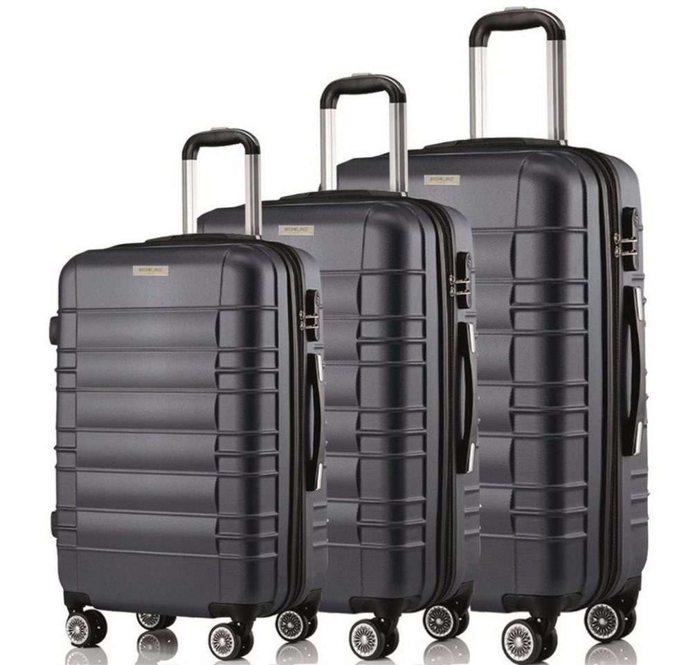 KESSMANN HOFFMANN Kofferset Hartschalenkoffer Set 3 Teilig Kofferset klein mittel groß, 4 Rollen, (Koffer-Set, 3 tlg., Leichtgewicht Rollkoffer 360° Rollen Reisen Urlaub Reisekoffer Set), Trolley Gepäckset Hartschalenkoffer Urlaubskoffer Handgepäck Organizer von KESSMANN HOFFMANN