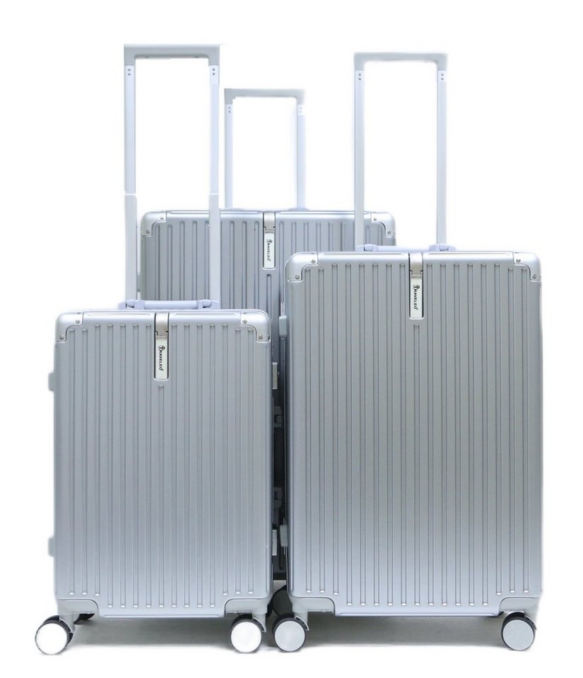 KESSMANN Kofferset Aluminium Hartschalen Kofferset 3 Teilig M klein L mittel XL groß, 4 Rollen, (Koffer-Set, 3 tlg., 360° Rollen Leichtgewicht Rollkoffer Reisen Urlaub Reisekoffer Set), Trolley Gepäckset Hartschalenkoffer Urlaubskoffer Handgepäck Organizer von KESSMANN