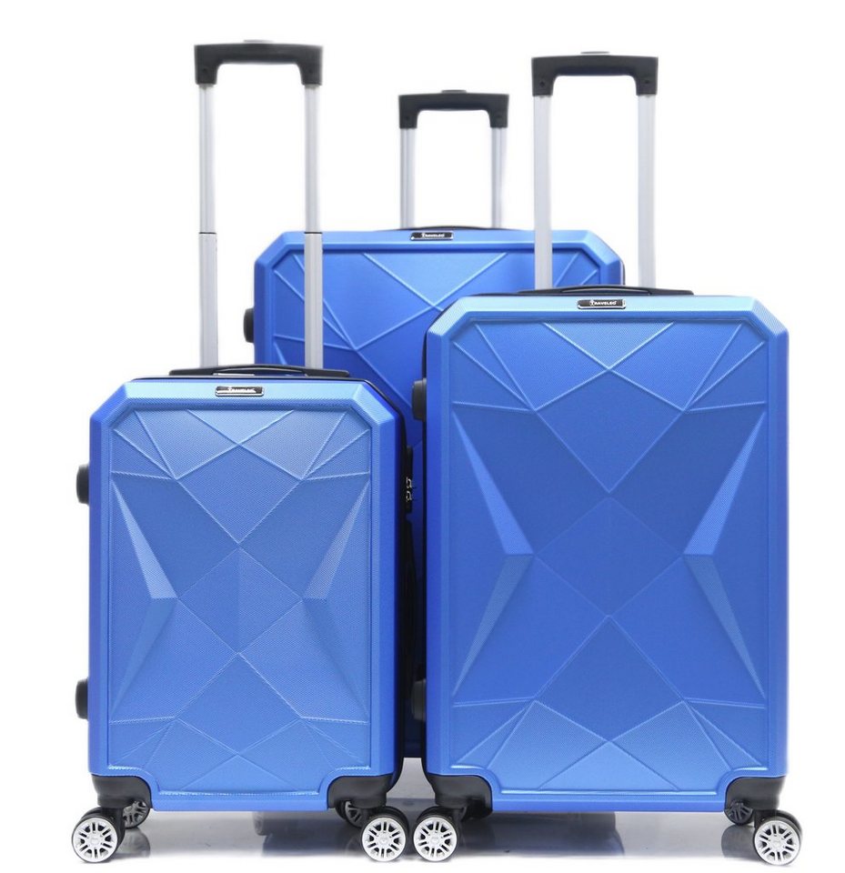 KESSMANN HOFFMANN Kofferset Hartschalen Kofferset 3 Teilig Reisekoffer Set klein mittel groß, 4 Rollen, (Koffer-Set, 3 tlg., Leichtgewicht Rollkoffer 360° Rollen Urlaub Reisen Organizer Case), Hartschalenkoffer Urlaubskoffer Trolley Handgepäck Gepäck Koffer von KESSMANN HOFFMANN