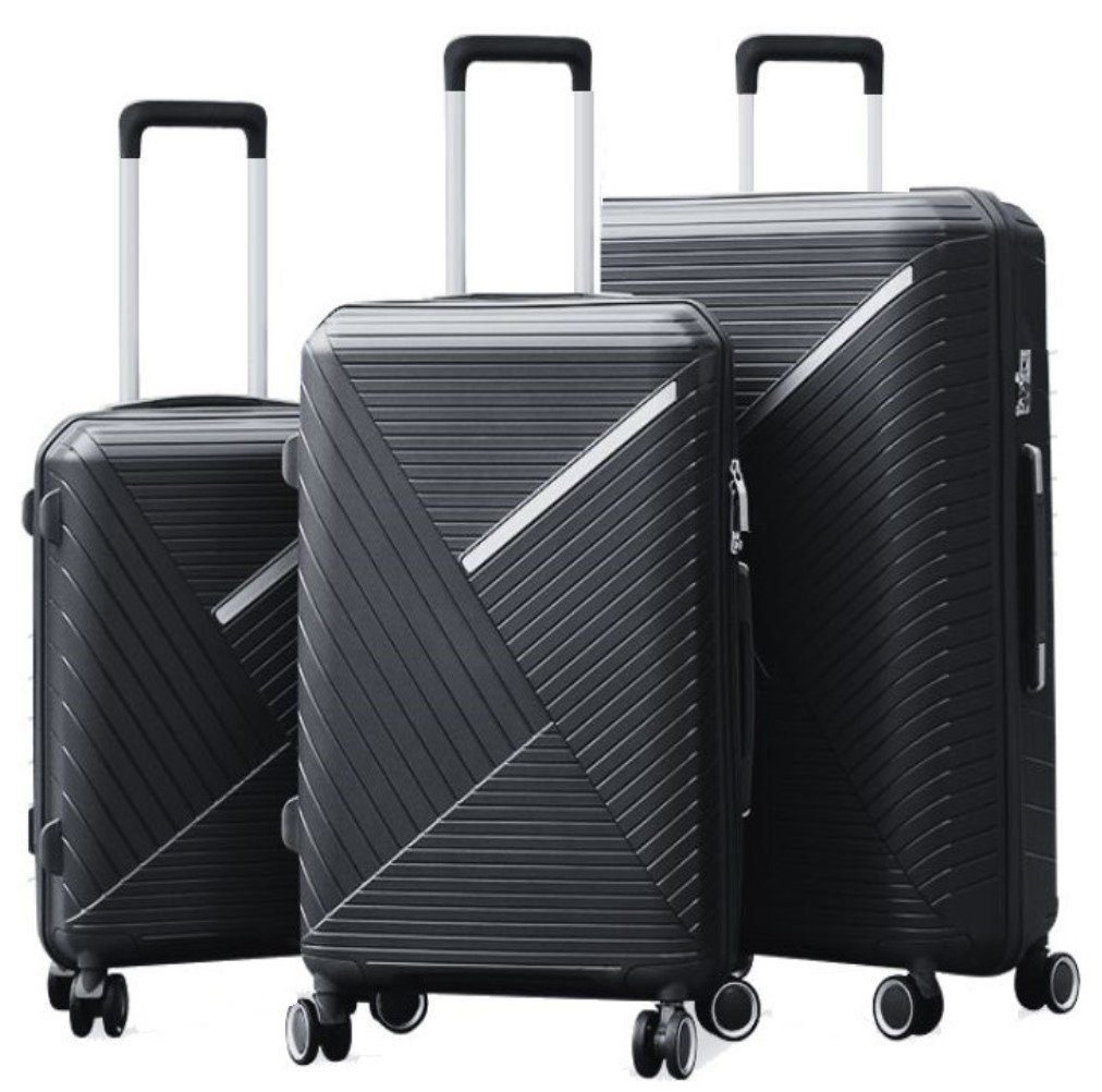 KESSMANN Kofferset Hartschalenkoffer Set 3 Teilig Kofferset M klein L mittel XL groß, 4 Rollen, (Koffer-Set, 3 tlg., 360° Rollen Leichtgewicht Rollkoffer Reisen Urlaub Reisekoffer Set), Trolley Gepäckset Hartschalenkoffer Urlaubskoffer Handgepäck Organizer von KESSMANN