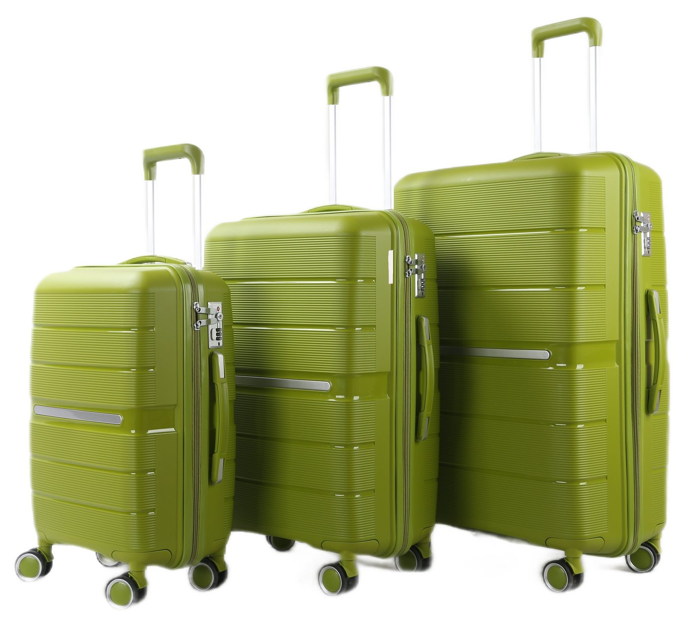 KESSMANN Kofferset Hartschalenkoffer Set 3 Teilig Kofferset M klein L mittel XL groß, 4 Rollen, (Koffer-Set, 3 tlg., Leichtgewicht Rollkoffer 360° Rollen Reisen Urlaub Reisekoffer Set), Trolley Hartschalenkoffer Urlaubskoffer Handgepäck Reisetasche Travel von KESSMANN