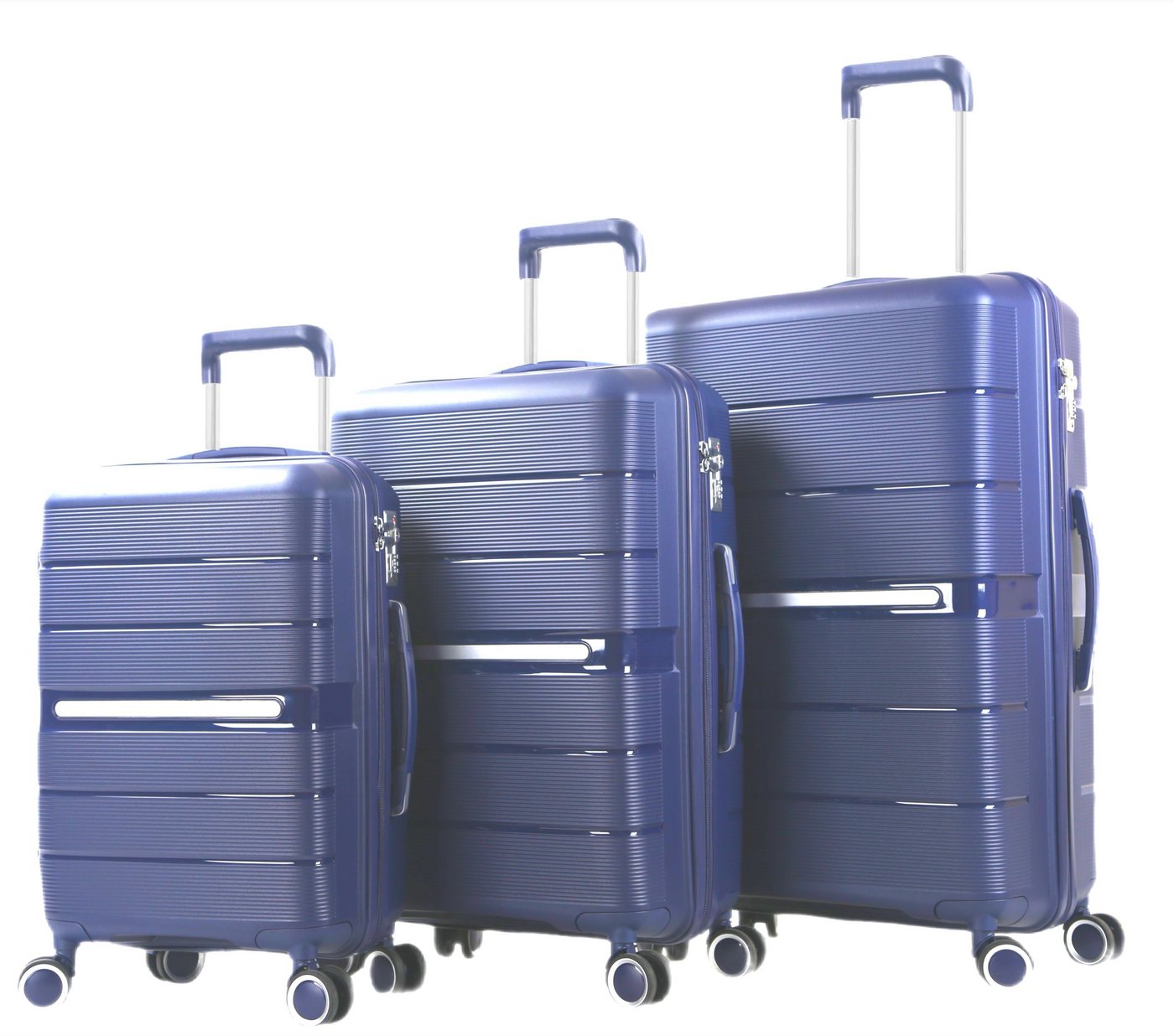 KESSMANN Kofferset Hartschalenkoffer Set 3 Teilig Kofferset M klein L mittel XL groß, 4 Rollen, (Koffer-Set, 3 tlg., Leichtgewicht Rollkoffer 360° Rollen Reisen Urlaub Reisekoffer Set), Trolley Gepäckset Hartschalenkoffer Urlaubskoffer Handgepäck Organizer von KESSMANN