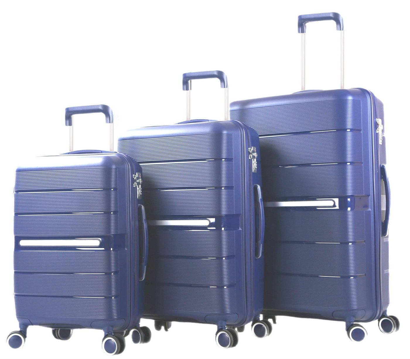 KESSMANN Kofferset Hartschalenkoffer Set 3 Teilig Kofferset M klein L mittel XL groß, 4 Rollen, (Koffer-Set, 3 tlg., Leichtgewicht Rollkoffer 360° Rollen Reisen Urlaub Reisekoffer Set), Trolley Gepäckset Hartschalenkoffer Urlaubskoffer Handgepäck Organizer von KESSMANN