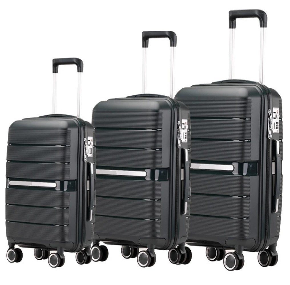 KESSMANN Kofferset Hartschalenkoffer Set 3 Teilig Kofferset M klein L mittel XL groß, 4 Rollen, (Koffer-Set, 3 tlg., Leichtgewicht Rollkoffer 360° Rollen Reisen Urlaub Reisekoffer Set), Trolley Gepäckset Hartschalenkoffer Urlaubskoffer Handgepäck Organizer von KESSMANN