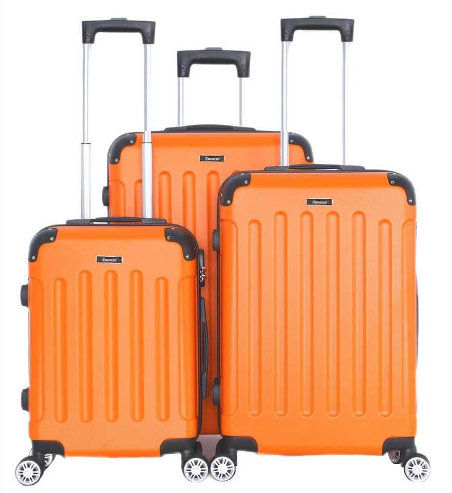 KESSMANN Kofferset Hartschalenkoffer Set 3 Teilig Kofferset M klein L mittel XL groß, 4 Rollen, (Koffer-Set, 3 tlg., Leichtgewicht Rollkoffer 360° Rollen Reisen Urlaub Reisekoffer Set), Trolley Gepäckset Hartschalenkoffer Urlaubskoffer Handgepäck Organizer von KESSMANN