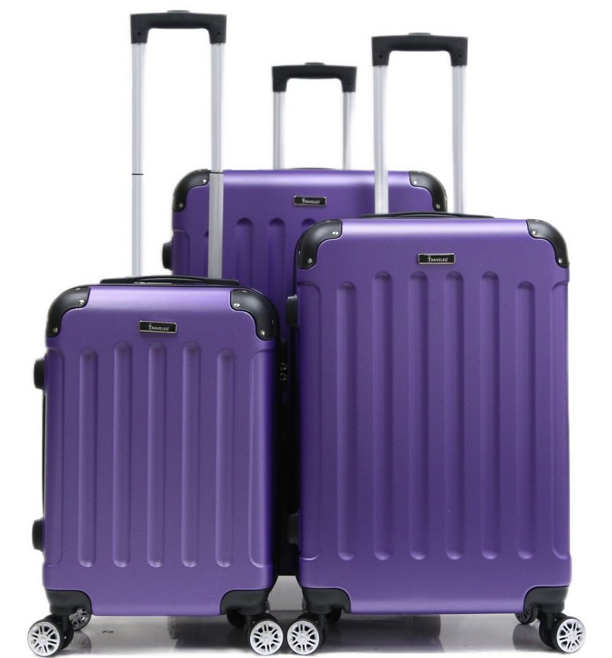 KESSMANN Kofferset Hartschalenkoffer Set 3 Teilig Kofferset M klein L mittel XL groß, 4 Rollen, (Koffer-Set, 3 tlg., Leichtgewicht Rollkoffer 360° Rollen Reisen Urlaub Reisekoffer Set), Trolley Gepäckset Hartschalenkoffer Urlaubskoffer Handgepäck Organizer von KESSMANN