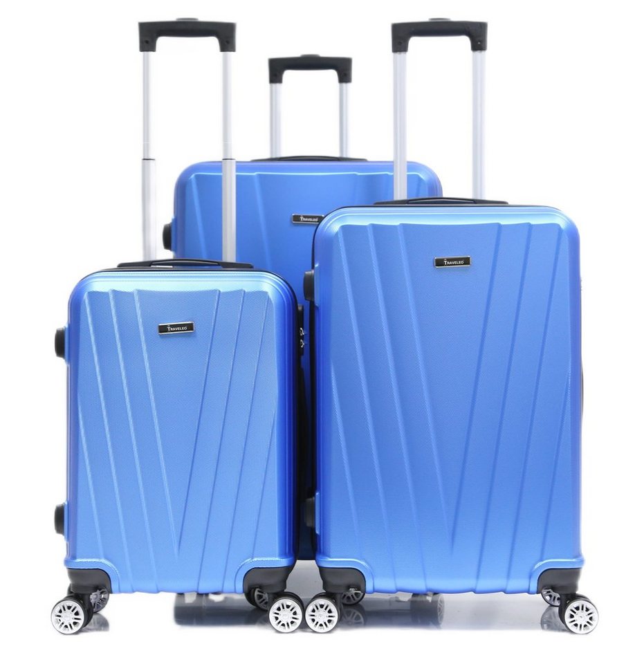 KESSMANN Kofferset Hartschalenkoffer Set 3 Teilig Kofferset S-M L XL mittel groß Koffer, 4 Rollen, (Koffer-Set, 3 tlg., Leichtgewicht Rollkoffer 360° Rollen Reisen Urlaub Reisekoffer Set), Trolley Gepäckset Hartschalenkoffer Urlaubskoffer Handgepäck Organizer von KESSMANN