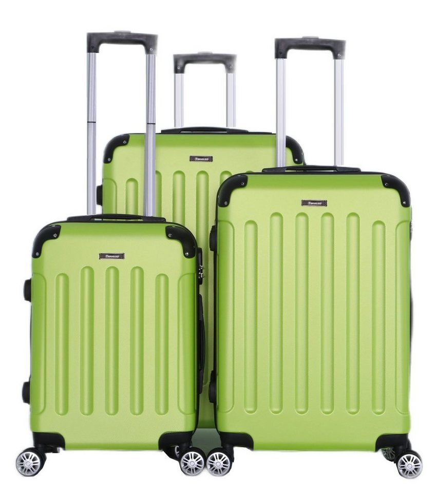 KESSMANN Kofferset Hartschalenkoffer Set 3 teilig Kofferset S-M L XL Koffer -VARIANTE-, 4 Rollen, (Koffer-Set, 3 tlg., Leichtgewicht Rollkoffer 360° Rollen Reisen Urlaub Reisekoffer Set), Trolley Gepäckset Hartschalenkoffer Urlaubskoffer Handgepäck Organizer von KESSMANN