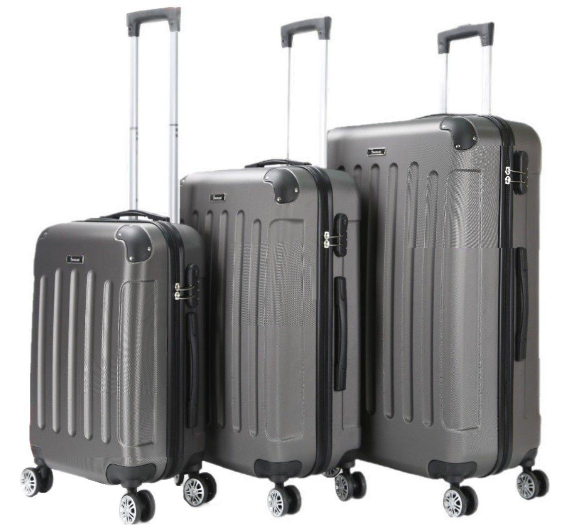 KESSMANN Kofferset Hartschalenkoffer Set 3 teilig Kofferset S-M L XL Koffer -VARIANTE-, 4 Rollen, (Koffer-Set, 3 tlg., Leichtgewicht Rollkoffer 360° Rollen Reisen Urlaub Reisekoffer Set), Trolley Gepäckset Hartschalenkoffer Urlaubskoffer Handgepäck Organizer von KESSMANN