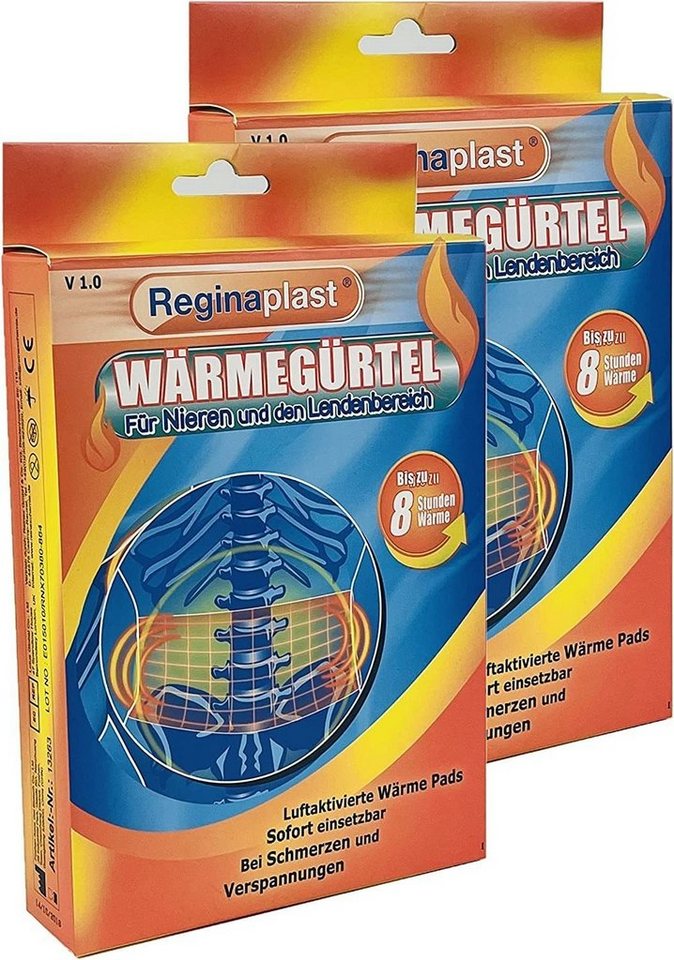 KESSMANN Wärmegürtel Heizgürtel mit Wärme Pads 2er Set 4 Anwendungen ohne Chili 8 Std, Set 2-tlg., Wärmegürtel Set, Wärmekissen Rückengürtel Gürtel Muskel Rückschmerzen Heizgürtel von KESSMANN