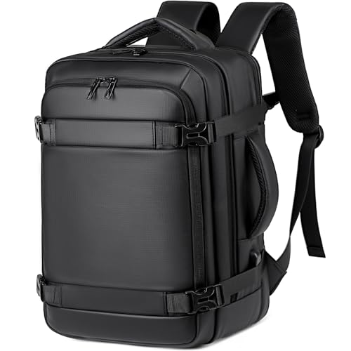 KESUDE Handgepäck Rucksack Damen Herren, Ryanair Handgepäck 40x20x25 Reiserucksack Flugzeug Unter Sitzplatz Tasche 15 Zoll Laptop Rucksack 20L, Travel Backpack Cabin Bag Für Easyjet Eurowings, Schwarz von KESUDE