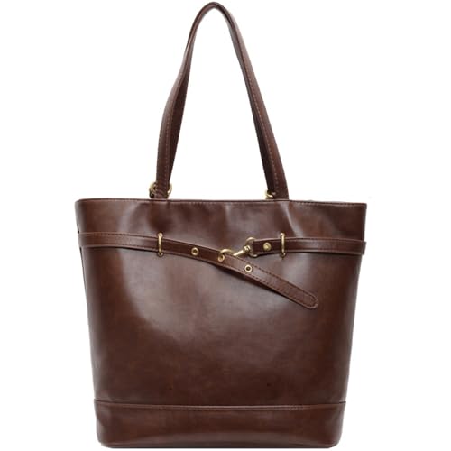 KESUDE Handtasche Damen Tasche Rucksack, 2 in 1 Schultertasche Tote Bag Handbags for Women Vielseitig Große Kapazität Shopper Tasche, Kann Rucksack Verwendet Werden für Alltag Schule Shopping, Braun von KESUDE