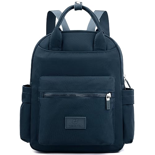 KESUDE damen Rucksack Klein Elegant, Cityrucksack Damen rucksackhandtasche Kleiner Schultertasche 2 in 1 Wasserdicht Damenrucksack Moderne Schultasche Nylon Reiserucksack Daypack für Frauen, Blau von KESUDE