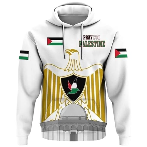KETAFOUND Unisex-Kapuzenpullover Mit Palästina-Flagge – Warmer, Cooler Pullover Mit Kordelzug Und Aufdruck des Nationalwappens, Kapuzenpullover In Übergröße Fürs Training Und Fitness KETAFOUND Unisex-Kapuzenpullover Mit Palästina-Flagge – Warmer, Cooler Pullover Mit Kordelzug Und Aufdruck des Nationalwappens, Kapuzenpullover In Übergröße Fürs Training Und Fitness von KETAFOUND