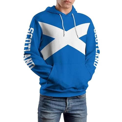 KETAFOUND Unisex-Kapuzenpullover Mit Schottland-Flagge – 3D-Druck, Pullover, Top, Modische Kapuzenpullover, Lässiges Herbst-Outfit Für Männer Und Frauen Mit Tasche Zum Joggen Im Urlaub von KETAFOUND