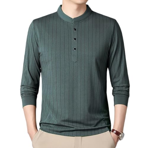 Langarmhemden Für Herren – Frühlings- Und Herbst-Streifen-Oberteile, Modische O-Ausschnitt-T-Shirts Mit Lockerer Passform, Atmungsaktive T-Shirts, Feuchtigkeitsableitender Pul von KETAFOUND