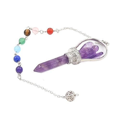 KETLIXS Amethyst Chakra Wünschelruten Pendel Anhänger,Amethyst Stein Engel Heil Zepter Wicca,Lila Amethyst KETLIXS Amethyst Chakra Wünschelruten Pendel Anhänger,Amethyst Stein Engel Heil Zepter Wicca,Lila Amethyst von KETLIXS