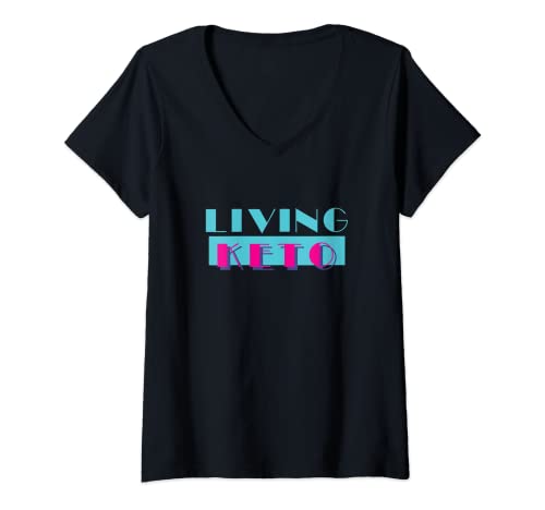 Damen KETO Living Miami Vice T-Shirt – Keto Lifestyle T-Shirt mit V-Ausschnitt Damen KETO Living Miami Vice T-Shirt – Keto Lifestyle T-Shirt mit V-Ausschnitt von KETO THREADS