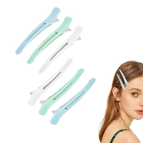 Drake Haarspangen, Drake Keine Falten Haarspangen, Drake Regenbogen Clips, Ente Billed Keine Falten Haarspangen für Frauen, Haarspangen für Make-up für Frauen (6pcs-C) von KEVGNRO