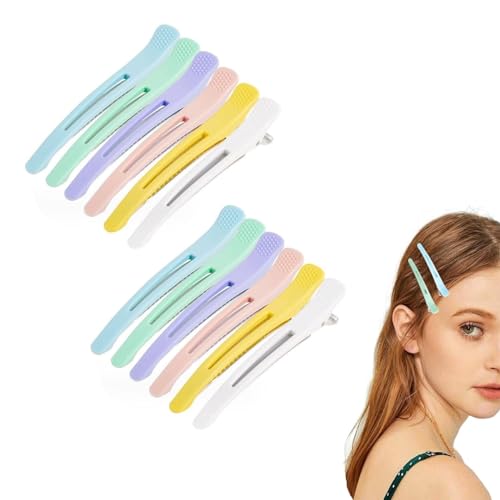 Drake Haarspangen, Drake No Crease Haarspangen, Drake Rainbow Clips, Ente Billed No Crease Haarspangen für Frauen, Haarspangen für Make-up für Frauen (12 Stück) von KEVGNRO