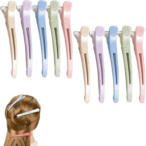 Drake Haarspangen, Drake faltenfreie Haarspangen, Drake Regenbogenspangen, Duck Billed faltenfreie Haarspangen für Frauen, Haarspangen für Make-up für Frauen (10pcs) von KEVGNRO