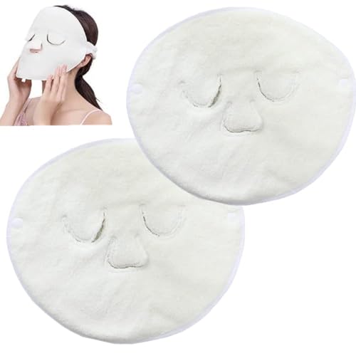 Hot Compress Gesichtstuch Masken, wiederverwendbare Gesichtstuch Gesichtsdampfer Handtuch heiß und kalt Handtuch Beauty Skin Care Maske für Frauen Mädchen Gesichtsdampfer (2pcs) von KEVGNRO