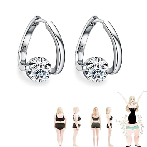 KEVGNRO Lovefinity Lymphvity MagneTherapy Germanium Ohrringe, Halolux Lymphvity Germanium Ohrringe, Lymphdrainage Ohrringe, Lymphatic Magnetotherapy Earrings (Silver) von KEVGNRO