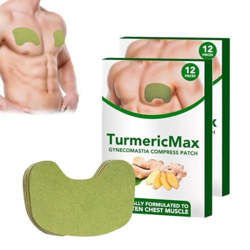 Straffung Ingwer Kompresse Patch, Cellulite Patch für Männer, männliche Brust Patch, Straffende Brusthaut, Anti-Agging Männliche Brust Straffung Patch, Brust Bauch Fett entfernen (2Box) von KEVGNRO