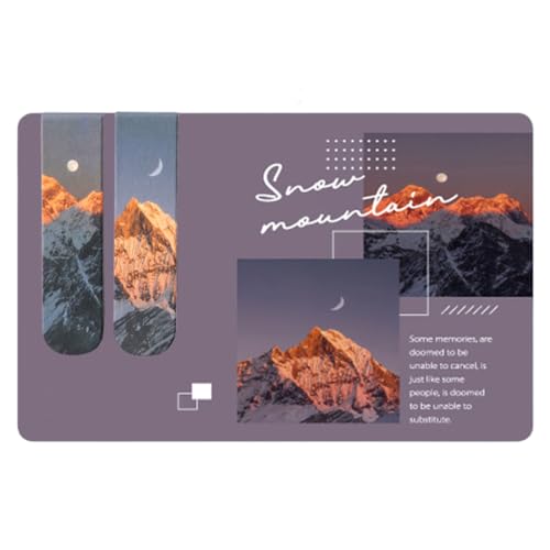 2pcs Magnetische Lesezeichen, Lesezeichen, Lesezeichen Magnetisch, Lesezeichen für Buchliebhaber, Markierung der Position von Buchseiten, Gemütliche Lesung, Heilung, Sonnenaufgang, Sonnenuntergang. von KEWUF