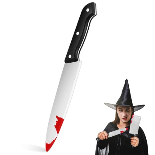 Halloween Fake Messer, Halloween Fake Knife, Spielzeug Messer Unechte Messer Requisite Machete Fake Waffen, Halloween Accessoire, für Karneval Mottoparty Halloween Cosplay von KEWUF
