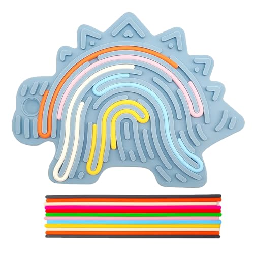 KEWUF 1 Pcs Sensorik Spielzeug Silikon Activity Board, Stressabbau, Beschäftigung autofahrt kinder, Förderung bei ADHS, Autismus & Angst für Kinder Erwachsene, Reisespiele Busy Board von KEWUF