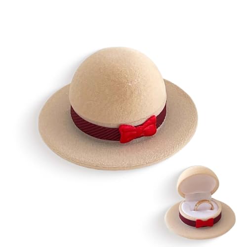 KEWUF 1 pcs Ringbox Ringschatulle Verlobung Ringschachtel Ring Verlobungsring Box Ringbox Hochzeit Samt Ringkästchen Schmuck Etui, ringschatulle - Zylinder von KEWUF