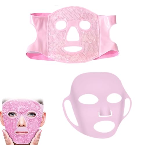 KEWUF 2 Stück Kühlmaske Gesicht, Eismaske, Silikon Gesichtsmaske, Augenmaske Kühlend wiederverwendbar, Hautpflege Set für Frauen, Reduziert Gesicht Schwellungen, Dunkle Kreise, Kopfschmerzen KEWUF 2 Stück Kühlmaske Gesicht, Eismaske, Silikon Gesichtsmaske, Augenmaske Kühlend wiederverwendbar, Hautpflege Set für Frauen, Reduziert Gesicht Schwellungen, Dunkle Kreise, Kopfschmerzen von KEWUF