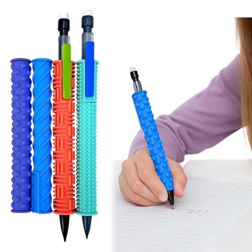 KEWUF 4 Pcs Pencil Gidgets, Strukturierte Silikon-Bleistift-Hülle für ruhiges und leises Zappeln, Verwandeln Sie Ihren gewöhnlichen Bleistift in ein skurriles Werkzeug der Konzentration und Ruhe KEWUF 4 Pcs Pencil Gidgets, Strukturierte Silikon-Bleistift-Hülle für ruhiges und leises Zappeln, Verwandeln Sie Ihren gewöhnlichen Bleistift in ein skurriles Werkzeug der Konzentration und Ruhe von KEWUF