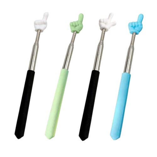 KEWUF 4 Pcs zeigestab finger, Zeigestab Ausziehbar, Teleskop Lehrer Zeiger, Versenkbare Klassenzimmer, Finger Zeigestock, Edelstahl Kinder Ausziehbarer Zeigestab für Klassenzimmer Interaktion KEWUF 4 Pcs zeigestab finger, Zeigestab Ausziehbar, Teleskop Lehrer Zeiger, Versenkbare Klassenzimmer, Finger Zeigestock, Edelstahl Kinder Ausziehbarer Zeigestab für Klassenzimmer Interaktion von KEWUF