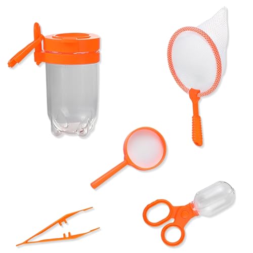 KEWUF 5 Pcs insektenfänger, Insektenfänger-Set für Kinder, Critter-Habitat-Box zum Sammeln von Insekten, inklusive Tragegriff&leicht zugänglicher Tür, Pinzette&Lupe, Geschenk für Kinder KEWUF 5 Pcs insektenfänger, Insektenfänger-Set für Kinder, Critter-Habitat-Box zum Sammeln von Insekten, inklusive Tragegriff&leicht zugänglicher Tür, Pinzette&Lupe, Geschenk für Kinder von KEWUF