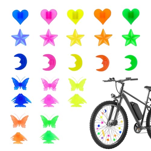 KEWUF Bunte Fahrradspeichen Perlen, Kinderfahrrad Speichenperlen, Speichenreflektoren Kinder, Speiche Perlen, Fahrradspeichen Deko, für Mädchen und Jungen （4 Stile, etwa 240 Stück） von KEWUF