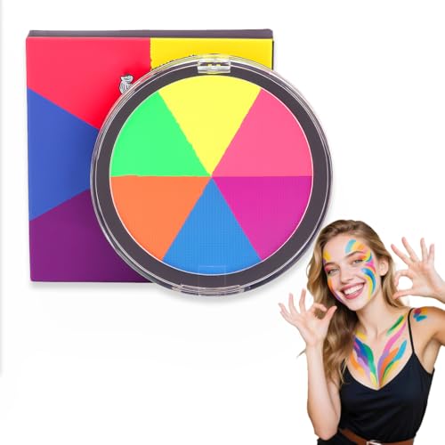 KEWUF Kinderschminke Set, 6 Farben Kinderschminken Set, Schminke Kinder, Gesichtsfarben Kinderschminken für Halloween Karneval Make-up Fasching von KEWUF