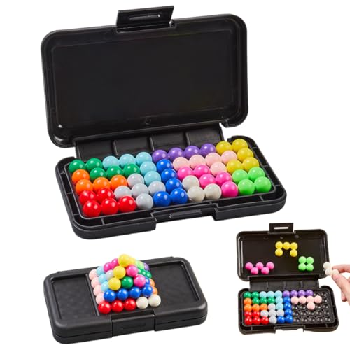 KEWUF Puzzlespiele für Kinder, Iq Puzzle, Magic Beans Iq Game, 3D Puzzle Spiel, 3D Logikspiele zur Entspannung und Dekompression, 2D zu 3D, für Kinder und Erwachsene, 200 Levels (14,5 x 8 x 2,3 cm) von KEWUF