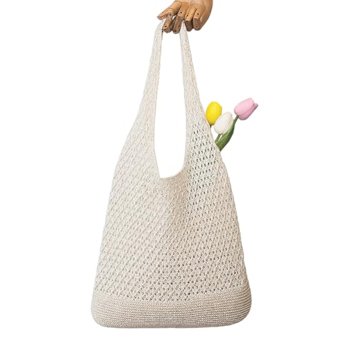 KEWUF Strandtasche Damen, gehäkelte Mesh Strand Tote Bag, Damen Gestrickte Umhängetasche, Häkeltasche für den Sommer, Beach Bags For Women, Groß Umhängetasche für Urlaub Reisen Strand Sommer - Weiß KEWUF Strandtasche Damen, gehäkelte Mesh Strand Tote Bag, Damen Gestrickte Umhängetasche, Häkeltasche für den Sommer, Beach Bags For Women, Groß Umhängetasche für Urlaub Reisen Strand Sommer - Weiß von KEWUF