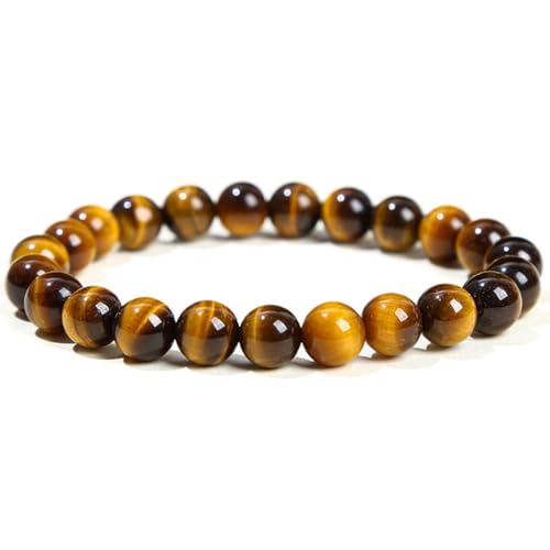 KEWUF Tigerauge Stein Echt Armband, Tigerauge Armband, Heilsteine Armband, Edelsteine Armband, Tigerauge Stein, Armband Geschenk, Armband mit 6 mm Großen Perlen, Edelstein Armband Damen, Herrenarmband KEWUF Tigerauge Stein Echt Armband, Tigerauge Armband, Heilsteine Armband, Edelsteine Armband, Tigerauge Stein, Armband Geschenk, Armband mit 6 mm Großen Perlen, Edelstein Armband Damen, Herrenarmband von KEWUF