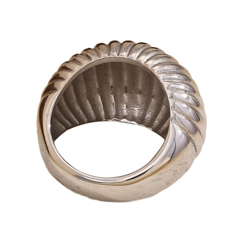 KEXIAO Filigranes Fettbrot-Streifenring, Partyfertig, Gold- oder versilberter Ring, Schmuck in einem einfachen Fettbrot-Stil von KEXIAO