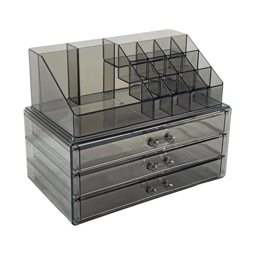 KEXIAO Geräumige Make-up- und Schmuck-Organizer-Box mit Schubladen, Frauen-Zubehörhalter für Badezimmer oder Arbeitsplatte von KEXIAO