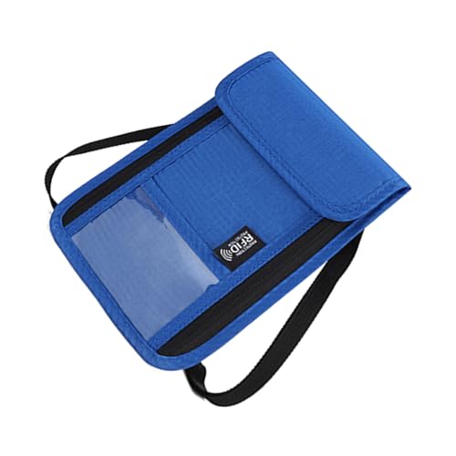 KEXIAO Reisetasche, Hals-Geldbörse, Familienpass-Halter, Organizer, Etui mit RFID-blockierenden, versteckten Brustbeuteln für Damen und Herren von KEXIAO